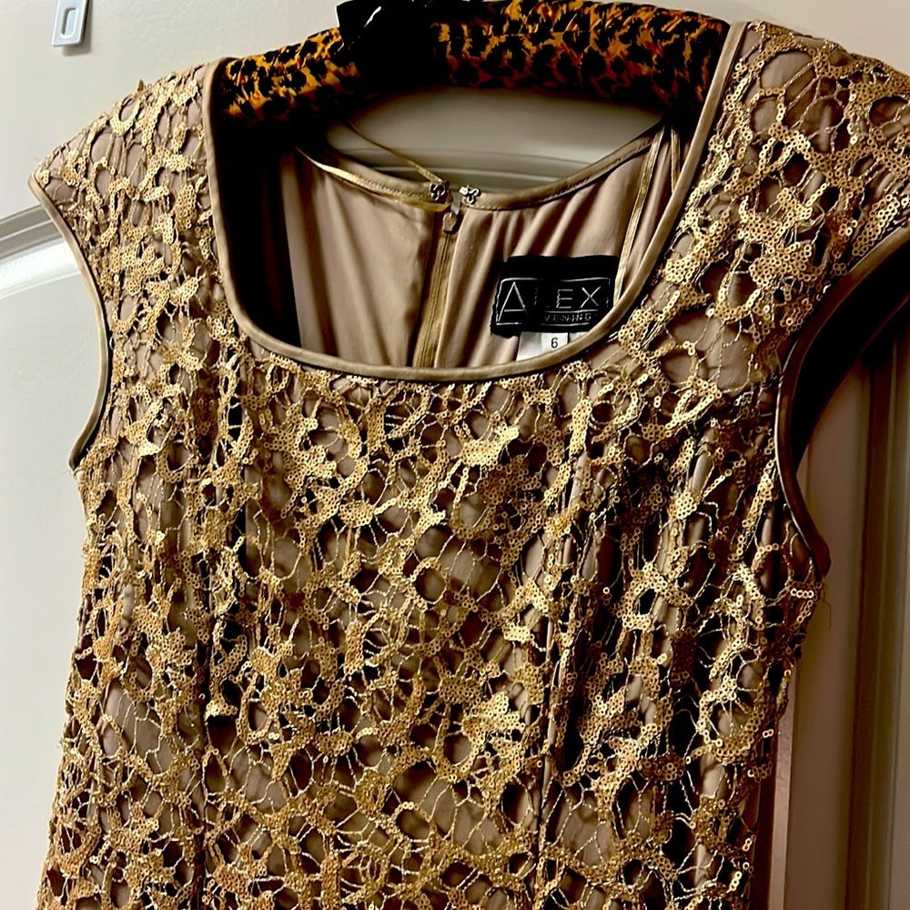 Gold sleeveless gown